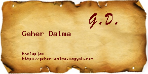 Geher Dalma névjegykártya